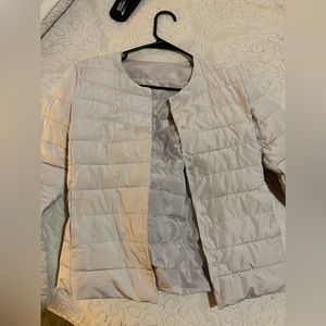 Cream puffer jacket